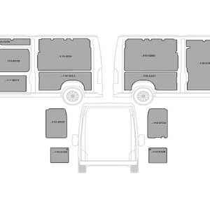 Kit rivestimenti laterali in alluminio liscio Toyota Proace Max Passo 4035 LONG. TOT. 5998 TETTO H3 (ALTO)