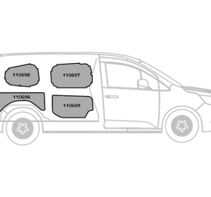Kit rivestimenti in alluminio liscio – Mercedes Citan L2 H1 dal 2021