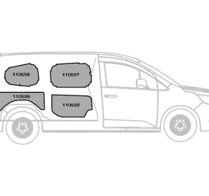 Kit rivestimenti in alluminio liscio – Mercedes Citan L2 H1 dal 2021